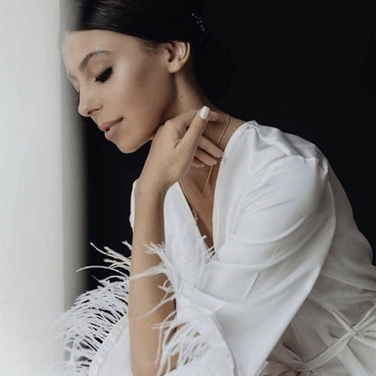 Harriet – Pyjamas Mi-Longs Simples pour Mariage