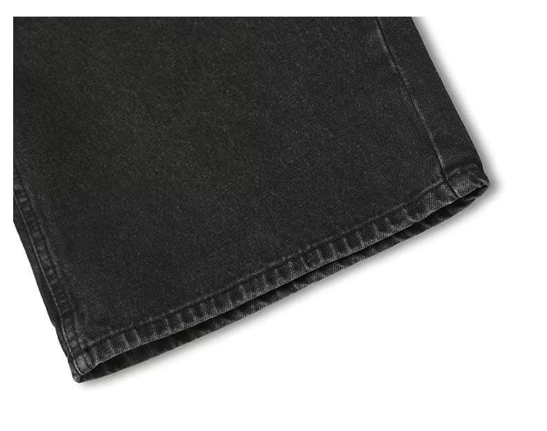 Russell – Jeans Droits Rétro Lavés Style Américain