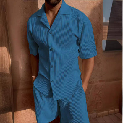 Ross – Ensemble Décontracté en Velours Côtelé à Col Polo pour Homme
