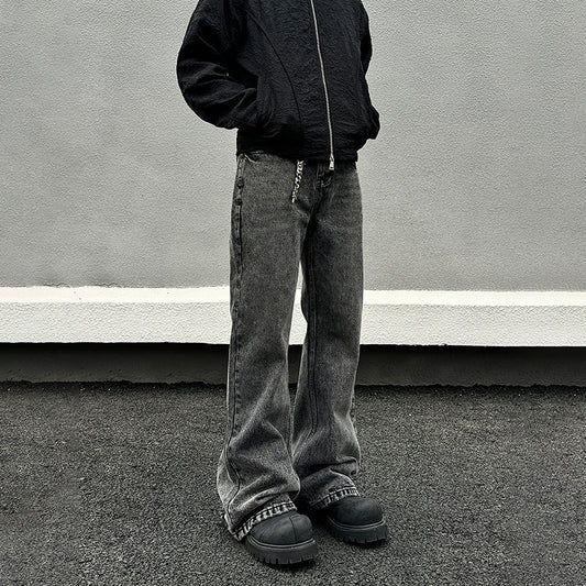 Vincent – Jean Skinny Gris Délavé et Usé