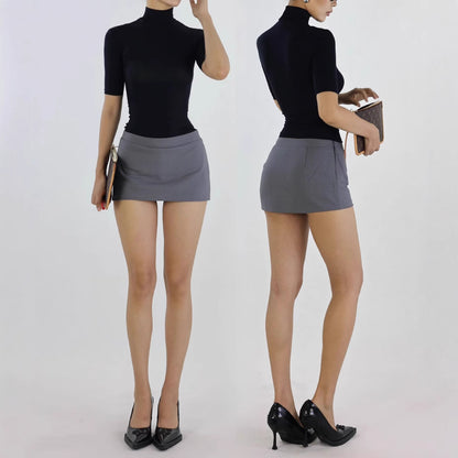 Lisa – T-shirt Col Roulé en Tencel et Lycra