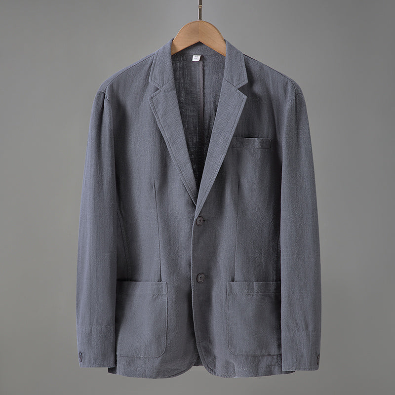 Nathan – Veste de costume en lin mince à manches longues pour hommes