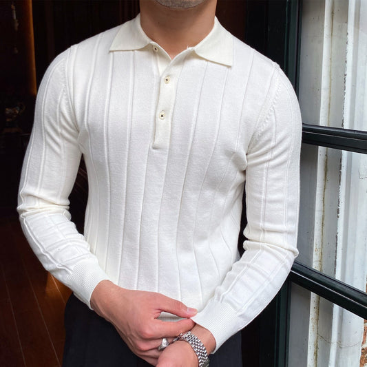 Walter – Chemise à manches longues tricotée et ajustée