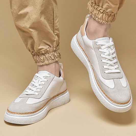 Jack – Baskets à Semelle Épaisse en Cuir Véritable