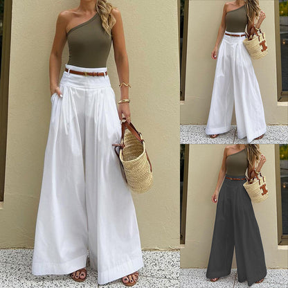 Shannon – Pantalon Large Taille Haute pour Femmes