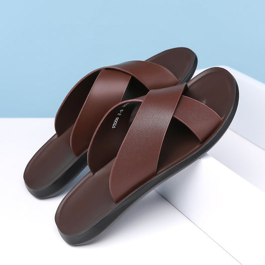 Ashley – Chaussons d'Été Décontractés en Cuir Vegan pour Hommes