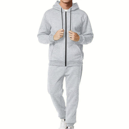 Timothy – Ensemble Cardigan à Capuche Couleur Unie