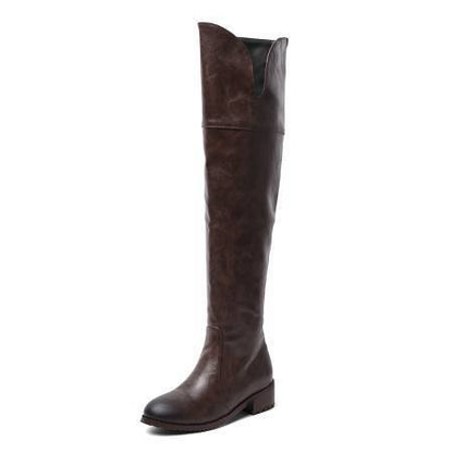 Ruby – Bottes Hautes au-dessus du Genou, Talon Carré