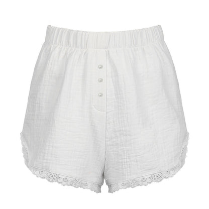 Kathleen – Shorts en Dentelle à Taille Haute