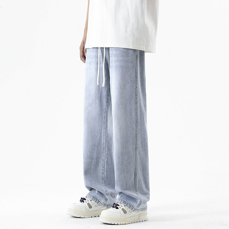 Joel – Pantalon Décontracté à Jambe Large en Denim