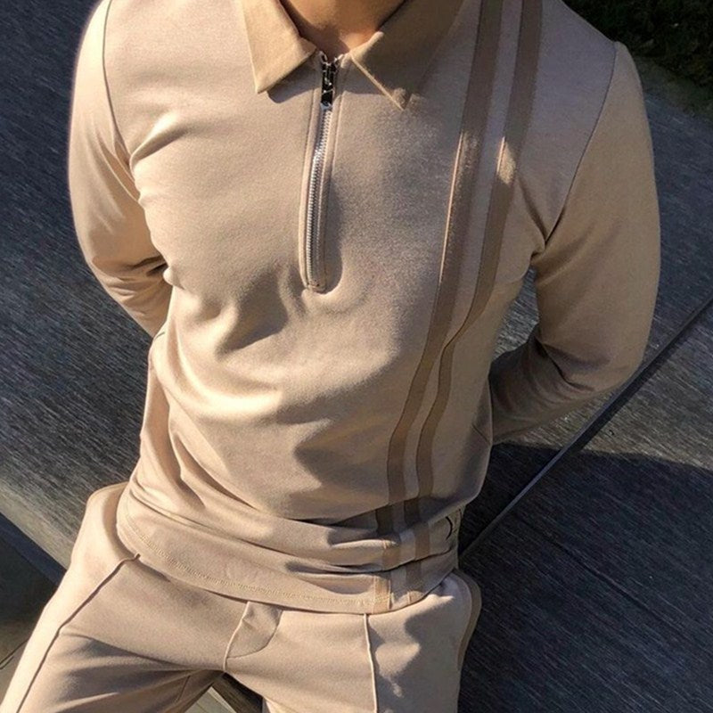 Simon – T-shirt à rayures colorblock manches longues