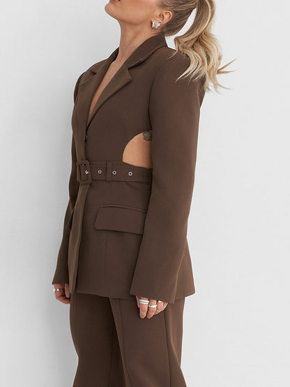 Abigail – Blazer en dentelle à dos ouvert avec lacets