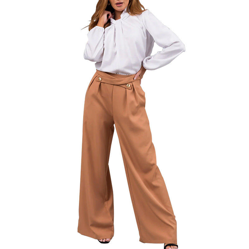 William – Pantalon Droit Uni en Polyester