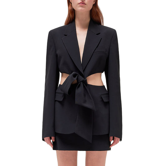 Janet – Veste de costume petite avec découpe au milieu et lacets