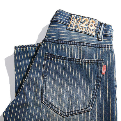 Denis – Jeans Rayés Rétro Amples