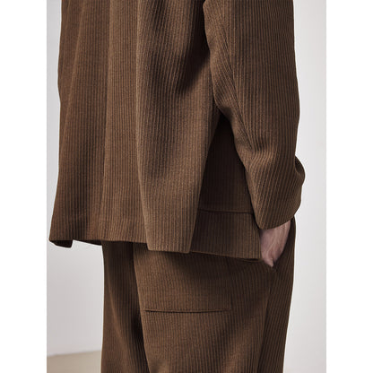 Joshua – Veste de costume à rayures texturées, décontractée et simple