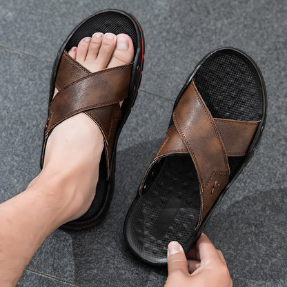 Isaac – Sandales d'extérieur en cuir vegan
