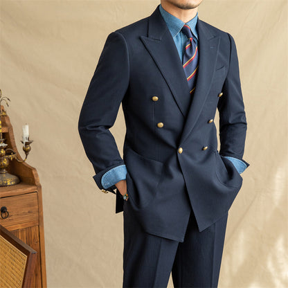 Brendan – Veste à double boutonnage en seersucker respirant