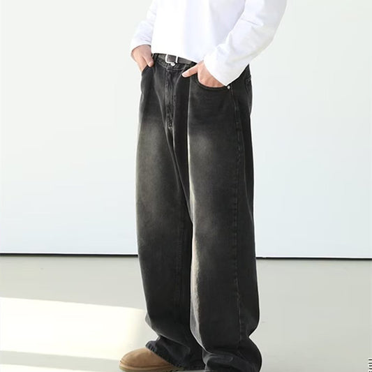 Russell – Jeans Droits Rétro Lavés Style Américain