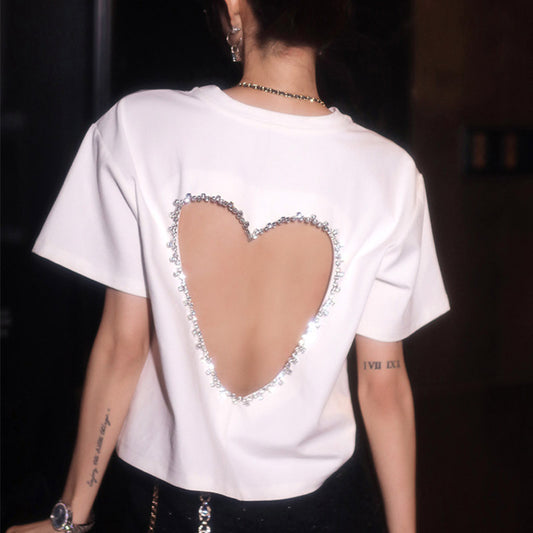 Carly – Haut à Coeur en Cristal et Perles