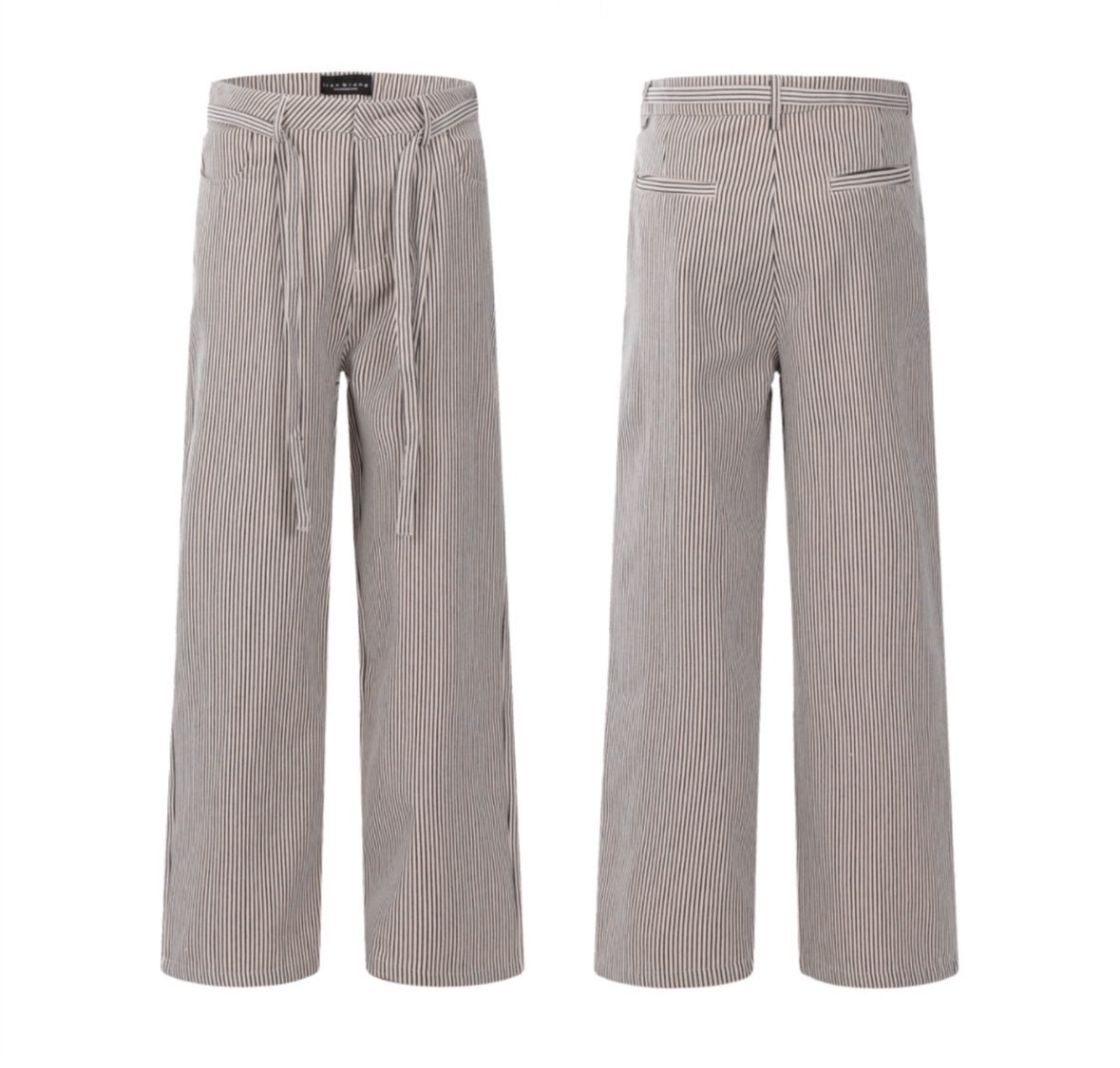 Heidi – Pantalon Droit à Rayures Vintage