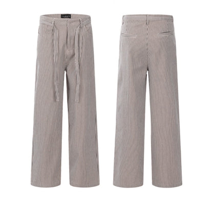 Heidi – Pantalon Droit à Rayures Vintage