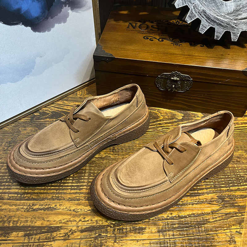 Jim – Chaussures en Cuir Végan à Enfiler avec Plateforme