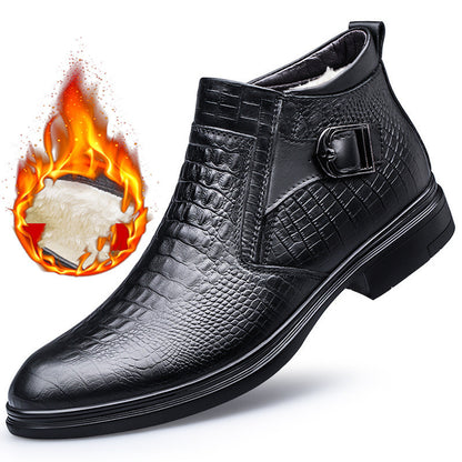 Spencer – Chaussures Hautes d'Affaires avec Fermeture Éclair en Cuir Vegan