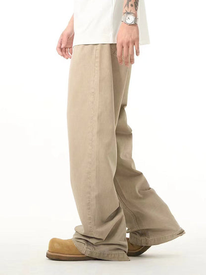 Anton – Pantalon Décontracté Khaki à Jambe Droite