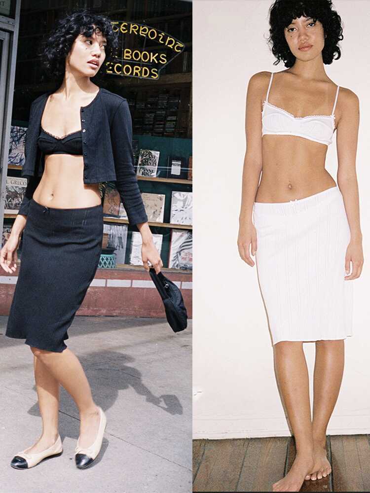 Georgina – Robe-Manteau Midi Noir et Blanc