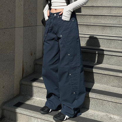 Amanda – Jeans Droits Amples Irréguliers