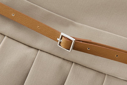 Marion – Jupe-culotte avec Ceinture Décorative Plissée