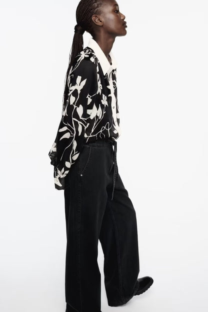 Alison – Robe chemise à imprimé floral pour femme