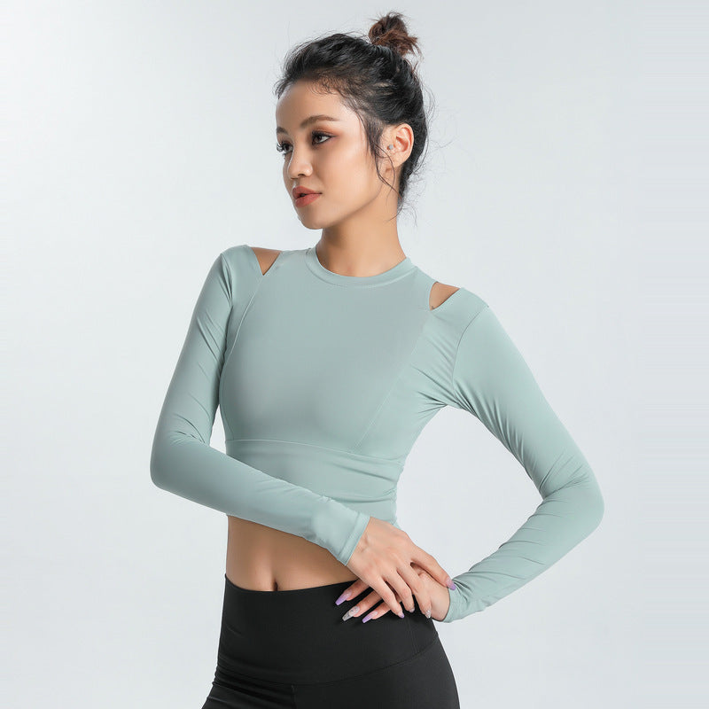 Sara – Vêtements de Yoga Slim à Manches Longues Élastiques