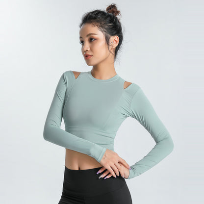 Sara – Vêtements de Yoga Slim à Manches Longues Élastiques