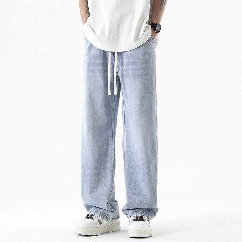 Joel – Pantalon Décontracté à Jambe Large en Denim