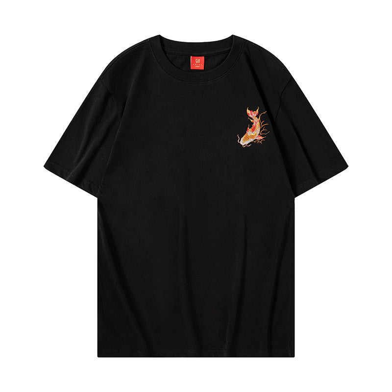 Nathan – T-shirt à col rond et manches courtes avec motif Koi