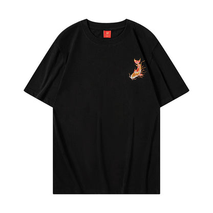 Nathan – T-shirt à col rond et manches courtes avec motif Koi