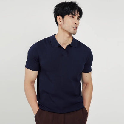 Desmond – Polo en maille à col pour homme