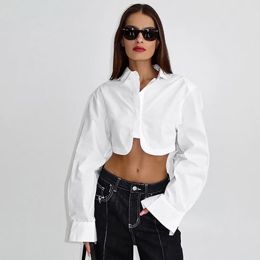 Elizabeth – Chemise Minimaliste Blanche pour le Commute