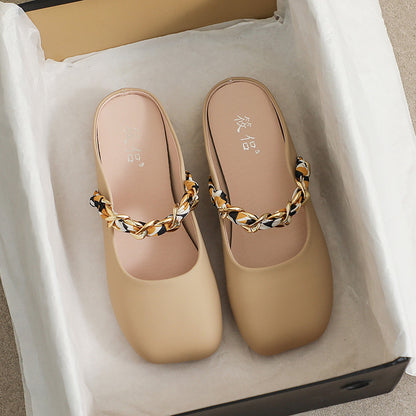 Alice – Chaussons Demi-Ouverts Larges pour Femmes