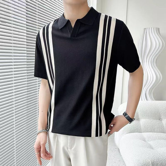 Noel – T-shirt Slim à Rayures Multicolores