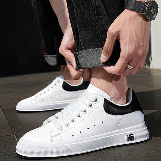 Kenny – Chaussures Décontractées en Cuir Vegan Blanc Doux pour Homme