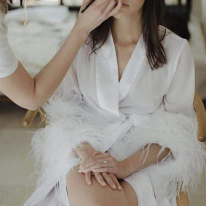 Harriet – Pyjamas Mi-Longs Simples pour Mariage