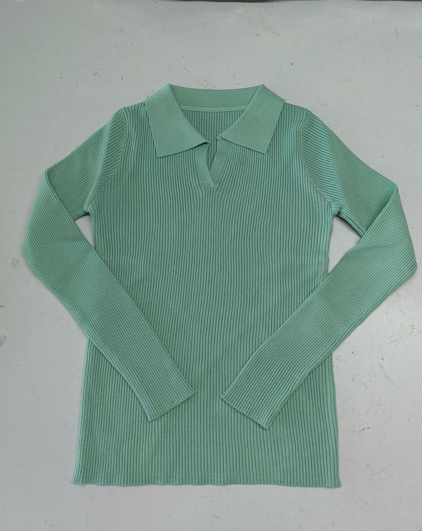 Nicola – Pull à Col Polo avec Manches Longues pour Femme