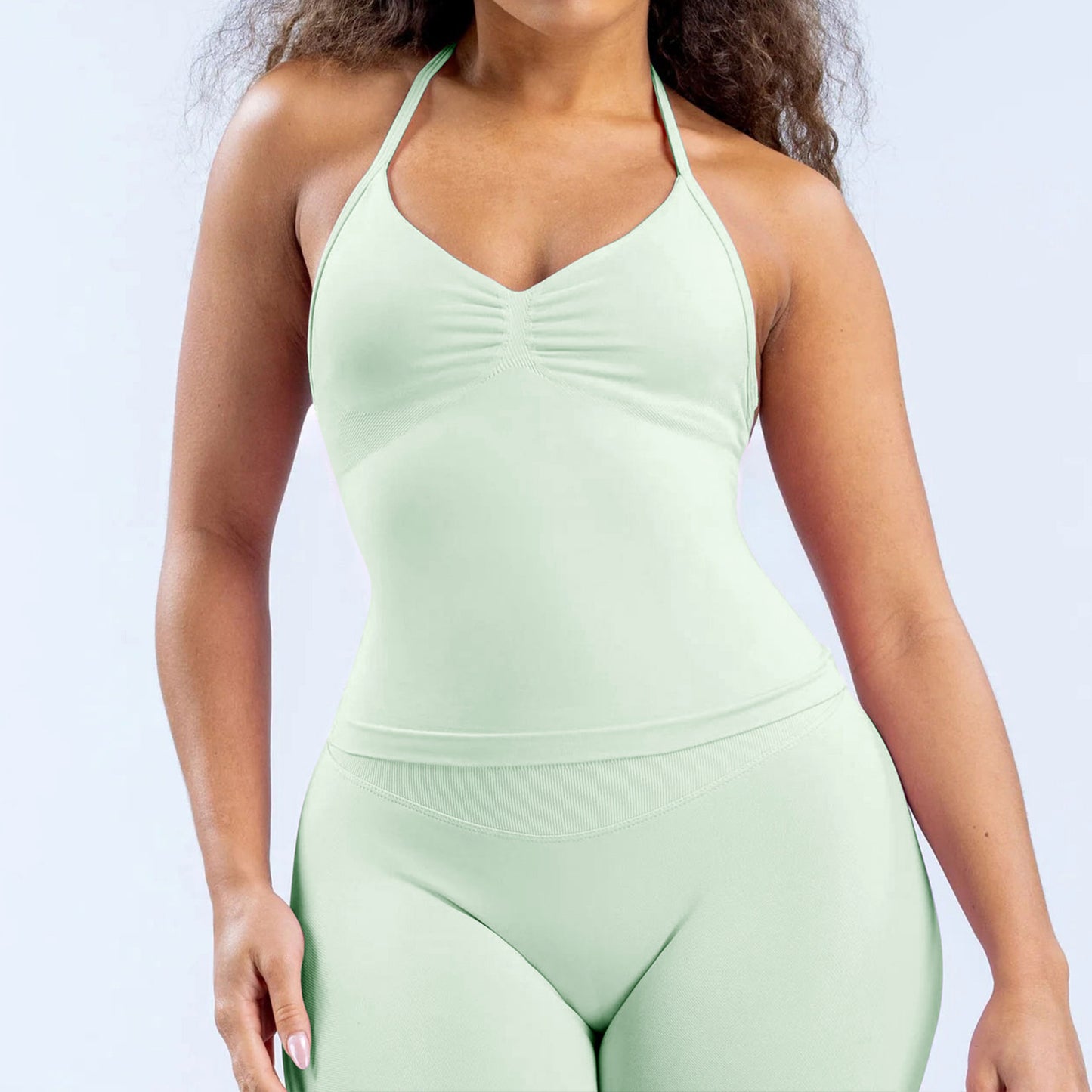 Joanne – Débardeur de Sport Sans Couture en Nylon Mat Élastique