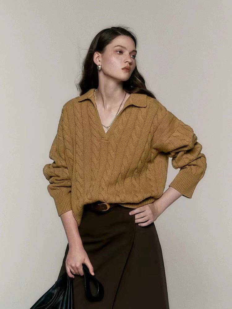 Patrick – Pull Col Polo en Laine Pure Style Décontracté