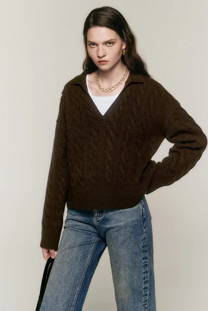 Patrick – Pull Col Polo en Laine Pure Style Décontracté