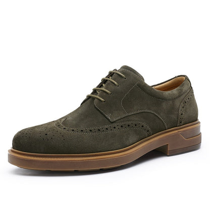 Edward – Chaussures Respirantes en Suède Vegan Gravure Vintage