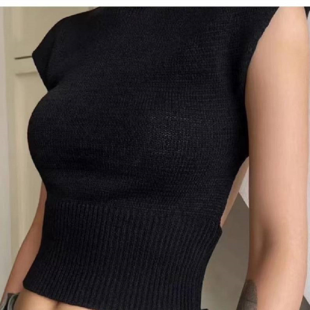 Linda – Pull à Col Rond Ajourné avec Design Estival